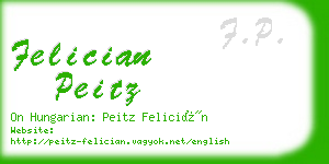 felician peitz business card